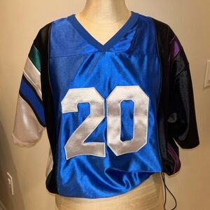 AKIRA Blue and Black Women's Sports Top JERSEY